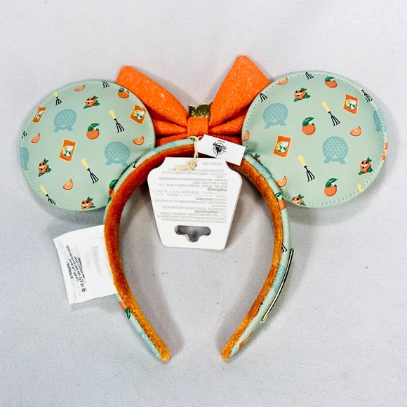 2024 Disney Parks Loungefly Epcot Flower Garden Orange Bird Minnie Ear Headband - Picture 2 of 2